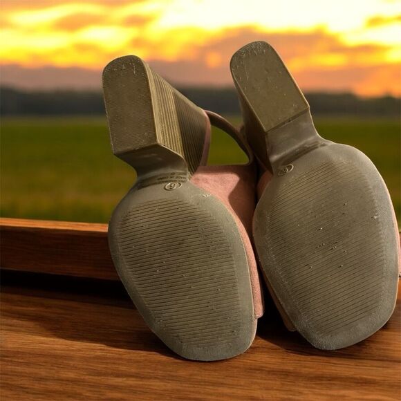 Wild Diva Vixen pink Open Toe Wedges Strapped Size 6 - Picture 4 of 5